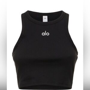 ALO Yoga Black Sleeveless Crop Top